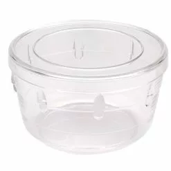 Extra Small Round Decorative Crystal Clear Container 010C