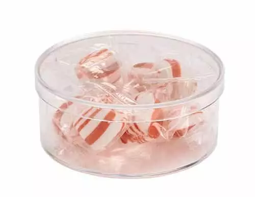 Small Round Crystal Clear Container 015C - Image 3