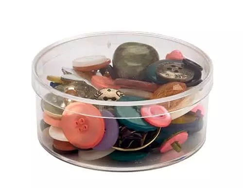 Small Round Crystal Clear Container 015C - Image 2