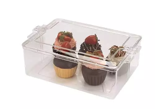 Clear Square Plastic Containers – 195C - Image 3