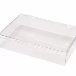 Square Hinged Plastic Box W/Snap Closure Lid – 575C