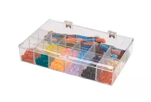 Square Hinged Divided Plastic Container – 650C-PC - Image 2