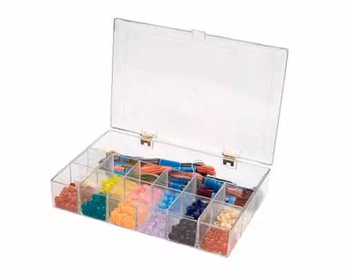 Square Hinged Divided Plastic Container – 650C-PC - Image 3