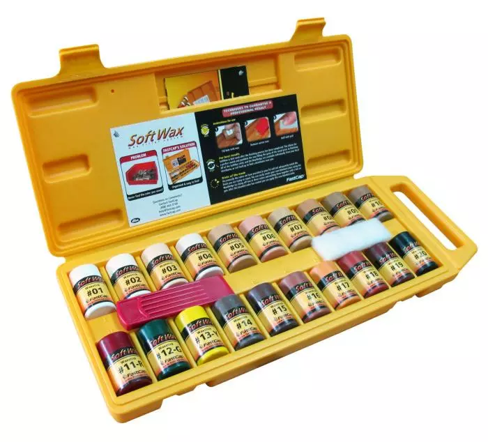 Liberon Finishing Supplies FastCap SoftWax Wax Filler Kit With 20 Blendable Colors - Image 2