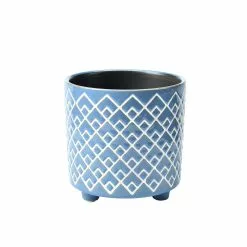 Burgon & Ball Bilbao Blue Glazed Pot - Large
