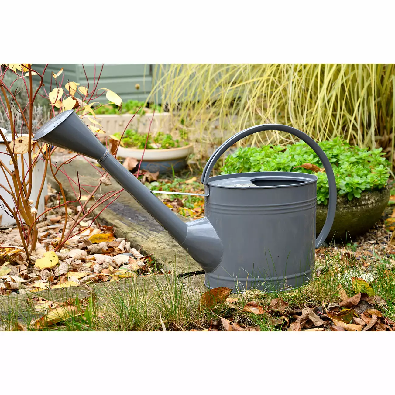 Burgon & Ball Waterfall Watering Can - 9 Litre - Slate - Image 6