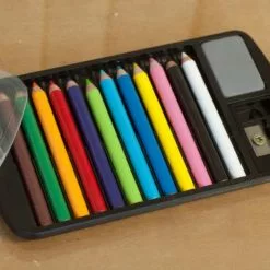 Portable Mini-Pencil Set With Sharpener And Eraser